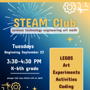 STEAM Club K-6th grade