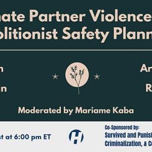 Virtual: Intimate Partner Violence and Abolitionist Safety Planning
